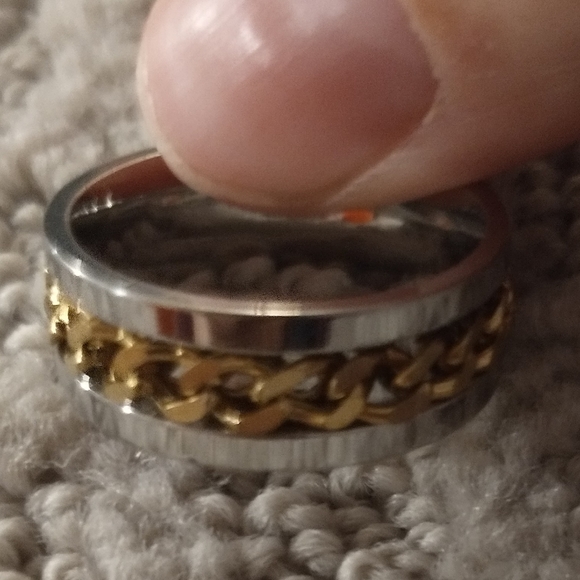 Other - NIP  Men/women's fidget ring, silver and gold toned, size 9